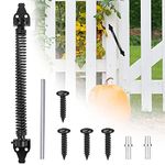 CYNNXIA Gate Spring Closer 14 Inch Self Closing Gate Spring Adjustable Closing Spring Hardware Metal Spring Closure Heavy Duty Garden Gate Closer for Wooden Gate Vinyl Fence Door - Black (360mm)