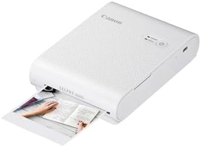 Canon SELPHY SQUARE QX10 Mini Fotodrucker mobil tragbar unterwegs (quadratischer Druck 6,8 x 6,8cm mit Kleberückseite, eingebauter Akku, WLAN, Canon App, Thermosublimation) weiß [+ 3er Druck-Set]