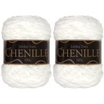 JubileeYarn Chenille Yarn - Worsted Weight - 100g/cake - Zirconia - 2 Cakes