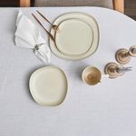 Karaca Petra Plates and Bowls Set with Dinner Plate, Pasta Bowl, Side Plates & Mugs - Reactive Stoneware Dinner Sets for 4 People - 16 Piece Dinnerware Sets (Beige)