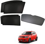 Kozdiko Car Window Custom Fit Sun Shades Fix with Dicky Non Magnetic Curtains Mesh Compatible for Maruti Suzuki Ignis