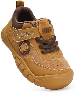Boys Hiking Boots Water Resistant Kids Outdoor Sneakers with Protective Rubber Toe Cap and Non-Slip Sole for Camping Trekking Trail Running 8-9Years Yellow