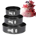 Springform Pan Set, 4/7/9 Inch Round Cake Pans, Nonstick Bakeware Springform, Leakproof Cake Pans with Removable Bottom for Baking, Cheesecake Pan