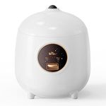 Bear Mini Rice Cooker 2 Cups Uncooked, 1.2L Portable Non-Stick Small Travel Rice Cooker, One Button to Cook and Keep Warm Function, Blue (White)
