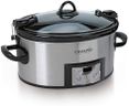 Crock-Pot 6 Quart Cook & Carry Programmable Slow Cooker with Digital Timer Stainless Steel (CPSCVC60LL-S) pack of 1