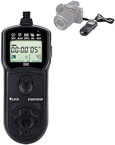 JJC RS-60E3 Timer Remote Control for Canon EOS R8 R7 R10 R6 R RP 90D 80D 70D 77D 60D 60Da M5 M6 Mark II 650D 750D 760D 800D 1100D 1200D 1300D PowerShot G5X G3X G1X Mark II III SX70 SX60 Cameras