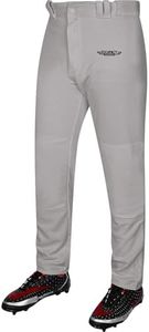 Exxact Sports Home Run Boys Baseball Pants Without Piping - Full-Length, Semi-Relaxed Fit, Open-Bottom Youth Baseball Pants - (YM, Grey)
