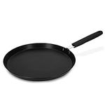 Navaris Non Stick Pancake Pan 26cm - Induction-Safe Aluminium Crepe Pan Round Griddle with Handle - Large Frying Skillet for Crepes, Fried Eggs, Dosa