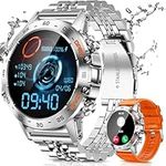 PODOEIL Military Smart Watch for Men with Bluetooth Call, 400mAh Battery Life Smartwatch with Heart Rate/SpO2/Blood Pressure Monitor, Waterproof Fitness Tracker with 100+ Sports Modes for Android iOS