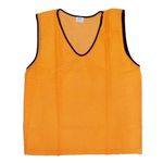 VIGOUR SPORTS Rib Bibs Pinnies Scrimmage Vest for Soccer Cricket Track and Field Sport Teams (Pack of 6) (Orange, Large)