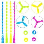 Big Mo's Toys Flying Discs - Twist Disc Flyer Saucers with Launchers for Party Favors and Prizes Outdoor Toy - 40 Sets