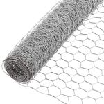 NITIN Wires & Meshes Galvanised Chicken Poultry Wire/Wirenetting Thin Mesh with Hexagonal Shape Fence - 3.6 Feet X 15 Metres