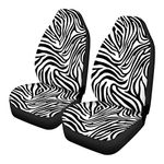 TOADDMOS Classic Black White Zebra Animal Print Universal Fit Car Seat Covers for Men Women,High Back Seat Covers Set of 2,Auto Interior Decor