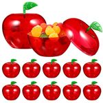 Cabilock 24pcs Apple Shaped Candy Boxes Favor Container Filled Bobbing Apples Gift Boxes Wedding Gift Toy Filled Candy Box Christmas Tree Decorations