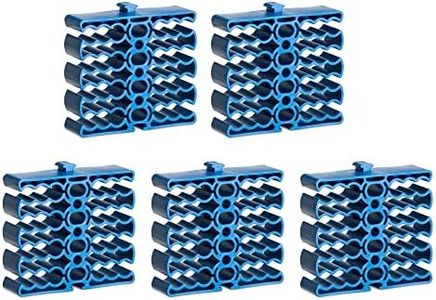 kwmobile Cable Comb Organizers (Set of 5) - Cable Management Wire Combs Clips for Ethernet Cables - Organizer Kit Includes Mounting Screws - Blue