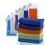 SYOURSELF [6 Packs] Cooling Towel for Instant Cooling,Soft Breathable Cooling Towels for Hot Weather, Cooling Towels for Neck and Face,Cool Towel for Gym Workout Travel Sports Yoga Fitness (40 * 12)