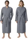 HOMELEVEL Pique bathrobe travel bat