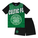 Celtic FC Official Football Gift Boys Short Pyjamas Green 8-9 Years