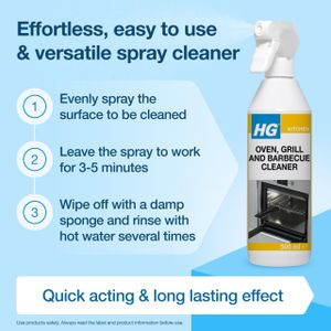 HG Oven, Grill & BBQ Cleaner – 500ml Powerful Degreaser