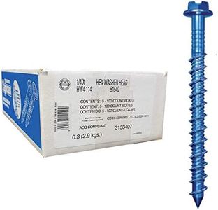 ITW RED HEAD 1/4 inch x 3-1/4 inch Tapcon,HW4-314 Hex Head Concrete Screw for Anchoring to Masonry,Block or Brick (500 per Case)