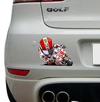 Marco Simoncelli (58) Cartoon Effect Funny Decal Sticker Car, Van, Laptop, Doors or Walls Ideal for Camper Vans, Caravans Cars and Vans National Pride