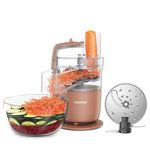 Kenwood MultiPro Go FDP22.​130RD, Kitchen Robot, Chops, Slices, Grates, Purees, and Kneads, 360° Express Serve, 1.3L Bowl, Kneading Blades, 4mm Disc, 650W, Clay Red