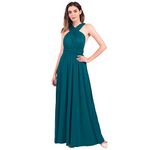 Womens Sexy Infinity Convertible Multi Way Wrap Transformer Solid Cocktail Off Shoulder Wedding Bridesmaid Evening Long Maxi Dress Floor Length Bandage Pageant Prom Ball Gowns Teal XL