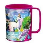 3D LiveLife Drinking Cup - Unicorn Bliss from Deluxebase. 3D Lenticular Magic Plastic Cup. 300ml Plastic Cups for Kids with Original Artwork Licensed from Renowned Artist, Michael Searle