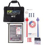 Popdarts USA Board Edition Set - Backyard, Indoor and Outdoor Game for All Ages - Great Cornhole Alternative - Includes 2 All-Weather Boards, Original Set, Travel Case, and Score Keeper