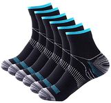 6 Pairs Johnda Compression Socks for Men and Women, Plantar Fasciitis Arch Support Foot Relieve Pain Supports Heel