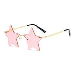 ENTHYI Rimless Star shape Sunglasse