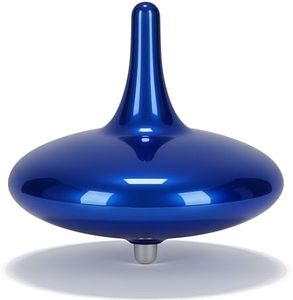 Hautech Spinning Top - 4-Hour Continuous Spin, Illuminating Desktop Art Piece, (ABS Plastic, Royal Blue)