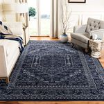 SAFAVIEH Adirondack Collection 9' x 12' Navy/Ivory ADR108N Oriental Medallion Non-Shedding Living Room Bedroom Dining Home Office Area Rug