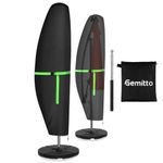 GEMITTO Protective Parasol Cover with Rod, Cantilever Parasol Cover Waterproof, Outdoor Umbrella Cover Weatherproof UV-Anti Wind Snow Proof for 2-4 m Cantilever/ Straight Parasol 280x30x81/46cm