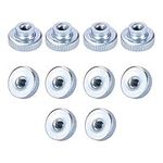 sourcing map Knurled Thumb Nuts, 10Pcs M3x0.5mm Iron Round Knobs Fastener for 3D Printer Parts