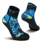 Yikayin Neoprene Socks, 3mm Wetsuit Socks for Women Men, Anti-Slip Thermal Swimming Socks Diving Socks for Snorkeling, SUP, Kayaking - Blue Yellow S