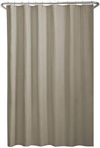 MAYTEX Water Repellent Fabric Shower Curtain or Liner, 70" x 72", Beige