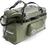 Earth Pak Waterproof Duffel Bag - Large Dry Bag 1680D TPU Waterproof Bags - Heavy Duty Camping Bag - Waterproof Duffle Bag 8x8 Popout Pocket- Boat Bag- Marine Dry Bags for Kayaking (Forest Green,115L)