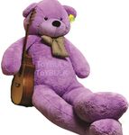 ToYBULK Real Giant Teddy Bear, 7 Feet Tall Purple Teddy Bear, 84 Inches Soft Toys (with 30cm Heart Free) (7 Feet, Purple)