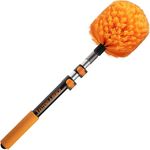 1.5-to-4 ft Cobweb Duster with Extension Pole // 10+ Foot Reach Spider Web Cleaner Cobweb Brush for Outdoor & Indoor Web Cleaning // Lightweight & Sturdy Telescopic Pole // The Ultimate Dusting Kit