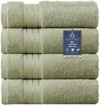 COZYART Sage Green Hand Towels for Bathroom 4 Pcs, 13x30 Cotton Guest Hand Towels Set Super Soft Absorbent Durable 650 GSM Towels for Daily Use