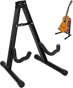 QingHong Guitar Stand Rack Folding Universal A frame Stand for All Guitars Acoustic Classic Electric Bass Travel Guitar Stand