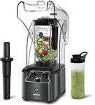 CRANDDI Commercial Quiet Blender 2200Watt for Kitchen with Soundproof Shield Cover, Heavy Duty High Speed Blender with 80oz Pitcher and Self-Cleaning, K90 (Grey)