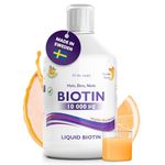 Swedish Nutra - Liquid Biotin - Pack of 500ml, 33 Day Supply | Orange Flavour Biotin for Healthy Hair & Clear Skin | with Vitamin C & 100% Natural Flavour | High Absorption Rate