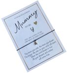 New Mum Gift Congratulations Baby Shower Good Luck Mummy To Be Friend Wish Bracelet Card, Clear,Silver