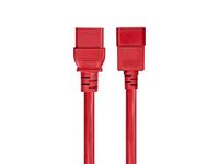 Monoprice 14AWG Power Cable/Cord - 4ft - Red PDU 15A (IEC 60320 C13 to IEC 60320 C20)