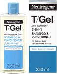Neutrogena T/Gel 2 in 1 Anti-Dandruff Shampoo and Conditioner (1x 250ml), Shampoo and Conditioner to Help Fight Dandruff From First Wash, Haircare for Soft, Shiny Healthy-Looking Hair and Scalp