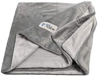 PetFusion Dog Blanket Washable Fleece Blanket for Dog Beds Plush Cat Blanket Soft Throw for Pets Dog Blanket Micro Plush Cat Blanket, Ultra Soft and Cosy Reversible Bed Cover - Grey - XL (152 x 122cm)