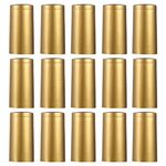 NUOBESTY 150pcs PVC Heat Shrink Capsules Wine Shrink Wrap Wine Bottle Capsules for Wine Cellars and Home Use Gold