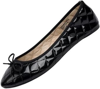 Alpine Swiss Women’s Aster Ballet Flats | Patent Leather Slip-On Shoes | Quilted Pillow Stitch | Rounded Toe | Everyday Comfortable Fashion Footwear PT BLK 9